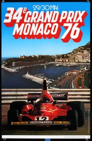 Original 1976 Monaco Grand Prix Poster SPECIAL EDITION