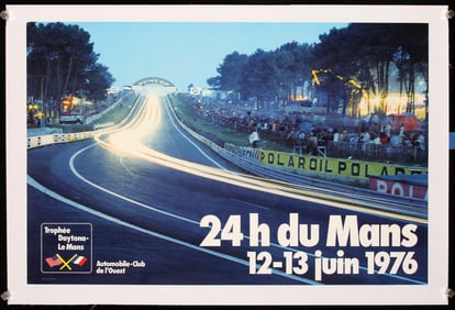Original Vintage 1970s Le Mans Racing Poster