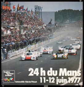 Original Vintage 1970s Le Mans Racing Poster