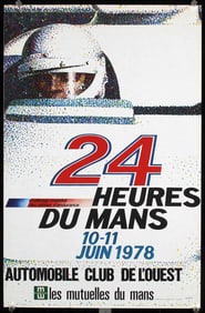 Original Vintage 1970s Le Mans Racing Poster