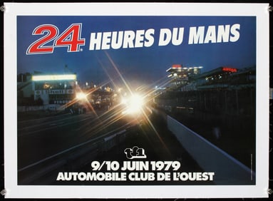 Original Vintage 1970s Le Mans Racing Poster