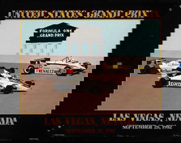 Grou of 7 Original Formula 1 Racing Posters 1980s/90s/0