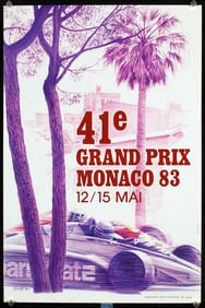 Original 1983 Monaco Grand Prix Poster SPECIAL EDITION