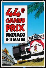 Original 1986 Monaco Grand Prix Poster SPECIAL EDITION