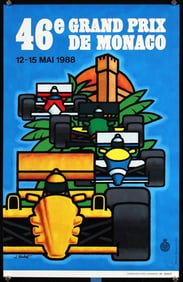 Original 1988 Monaco Grand Prix Poster SPECIAL EDITION