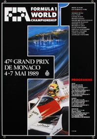 Lot of 7 Original Monaco Grand Prix Posters 80s/90s/00s