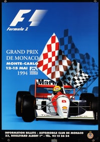 Lot of 19 Original Monaco Grand Prix Posters 1989-2011