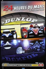 Group of 10 Original Le Mans Auto Racing Posters 90/00s