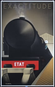 Original 1970s Edition Art Deco Rail Poster Fix-Masseau