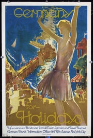 Original Vintage 1930s German Travel Poster Wulfsohn