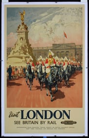 Original c. 1950 British Rail London Travel Poster