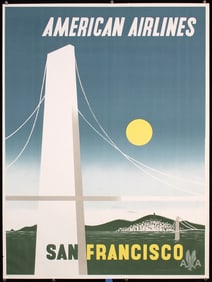 Original 1940s San Francisco Travel Poster Kauffer