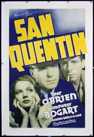 RARE Original 1937 US 1-Sheet Poster SAN QUENTIN Bogart