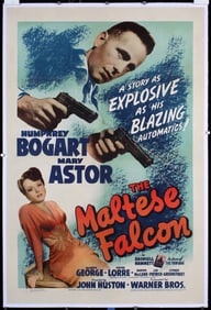 Original 1941 US 1-Sheet Maltese Falcon Poster Bogart