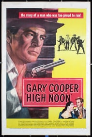Original 1952 US 1-Sheet High Noon Poster Gary Cooper
