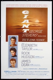 Original 1956 US 1-Sheet Poster James Dean GIANT