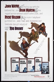 Original 1959 US 1-Sheet Rio Bravo Poster John Wayne