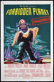 RARE Original 1956 Forbidden Planet US 1-Sheet Poster