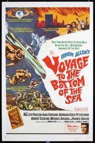 Original 1961 Poster Voyage To The Bottom Of The Sea