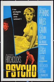 RARE Original 1960 US 1-Sheet Poster Psycho Hitchcock