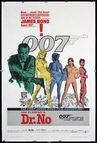 Original 1962 BOND Dr. No US 1-Sh Poster White Smoke