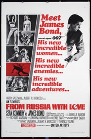 Original 1964 From Russia With Love Style A Poster