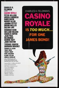 Original 1967 US 1-Sheet Poster Casino Royal JAMES BOND