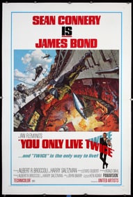 Original 1967 James Bond You Only Live Twice US Poster