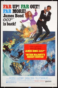 Original 1970 US 1-Sh BOND Poster On Her Majesty's Secr
