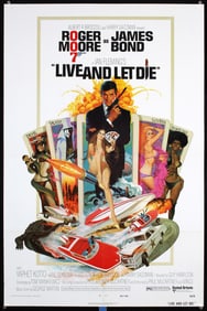 Original 1973 US 1-Sheet Poster TO LIVE AND LET DIE
