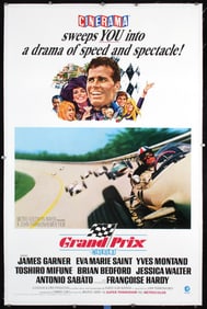 Original 1966 Grand Prix US 1-Sheet Poster James Garner