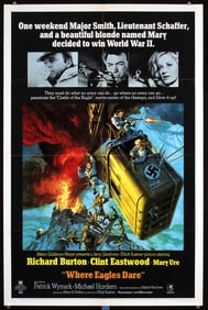 Original 1968 US 1-Sheet Poster Where Eagles Dare
