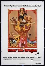 Original 1973 US 1-Sheet Poster ENTER THE DRAGON