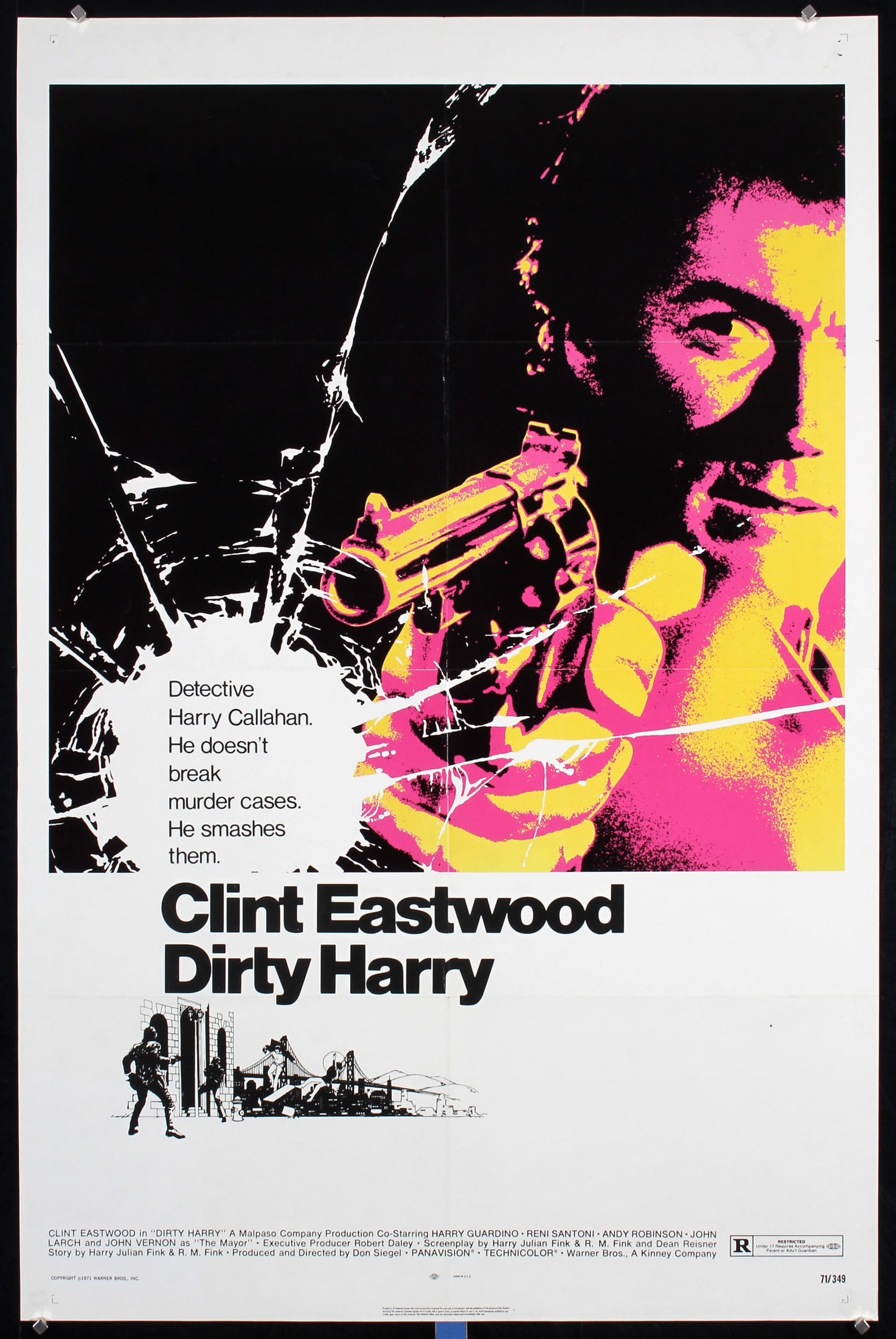 Original 1971 1-Sheet Poster DIRTY HARRY Clint Eastwood (1 of 1)