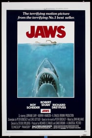 Original 1975 US 1-Sheet JAWS Poster Steven Spielberg