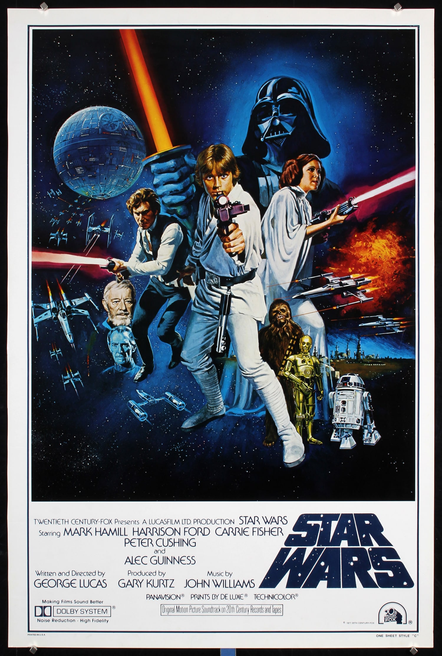 Original 1977 US 1-Sheet Poster STAR WARS Style C (1 of 1)