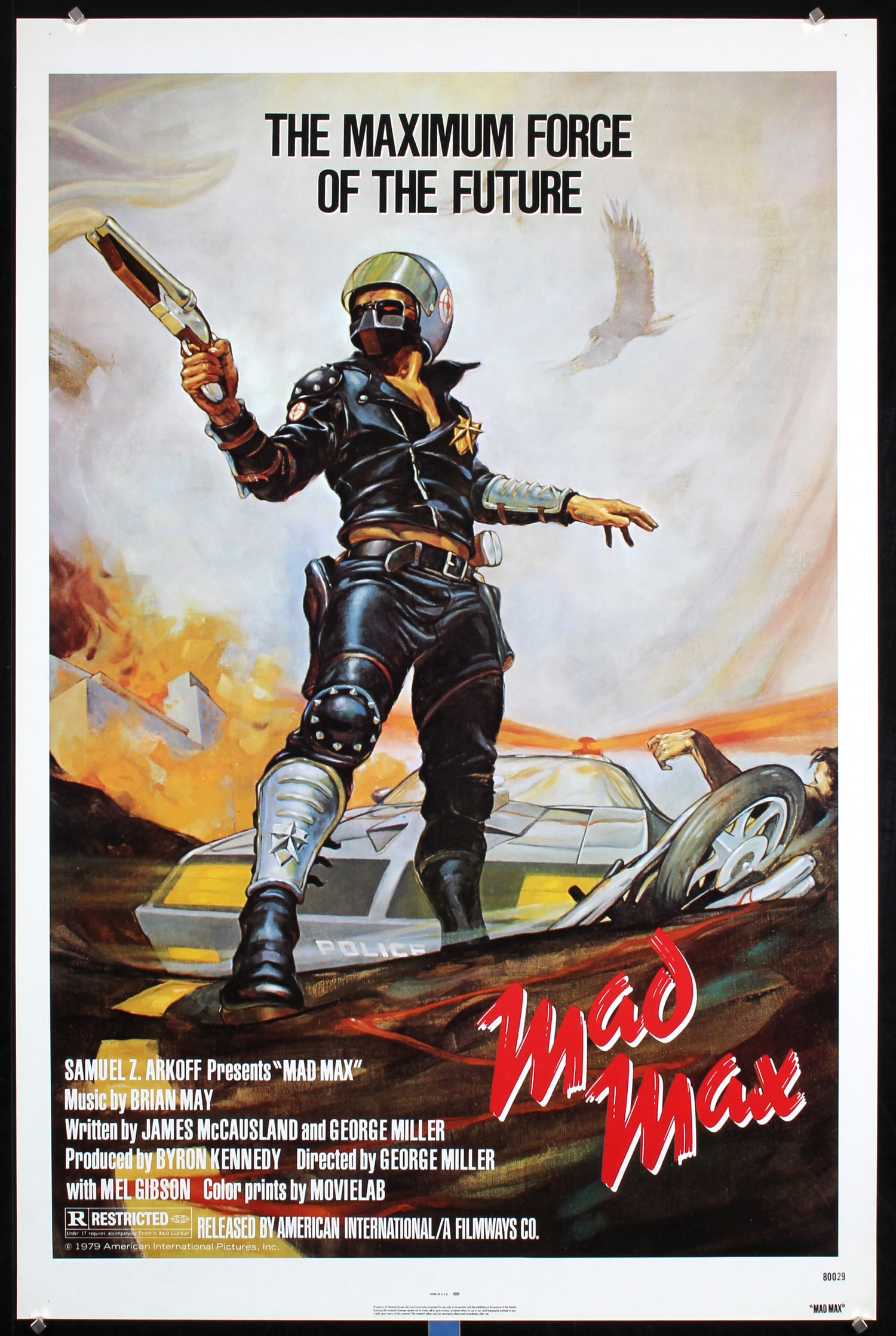 Original 1980 (R83) US 1-Sheet Poster MAD MAX Mel Gibson + 1 x 1985 (1 of 2)