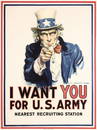 Original US WW I 1917 I WANT YOU Uncle Sam Poster FLAGG