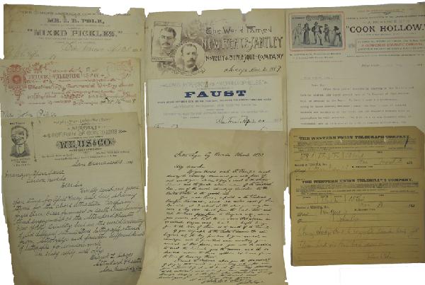 John Piper Archive: Virginia City,NV - Storey County - 1873-1890 - Lot of 15 pieces: 7 letters and 8 Western Union Telegraphs. The letters are addressed to John Piper and each is written on a letterhead from