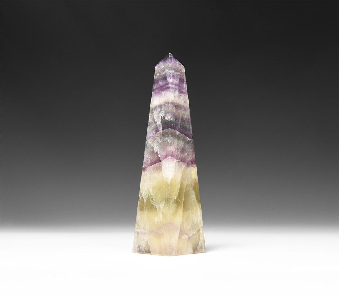 Natural History Large Fluorite Crystal Obelisk. (1 of 1)