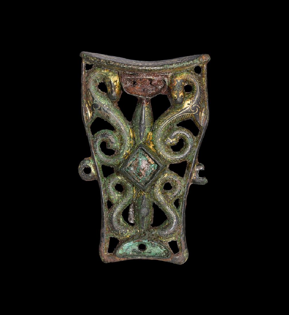 Anglo-Saxon Gilt Mount with Dragons (1 of 1)