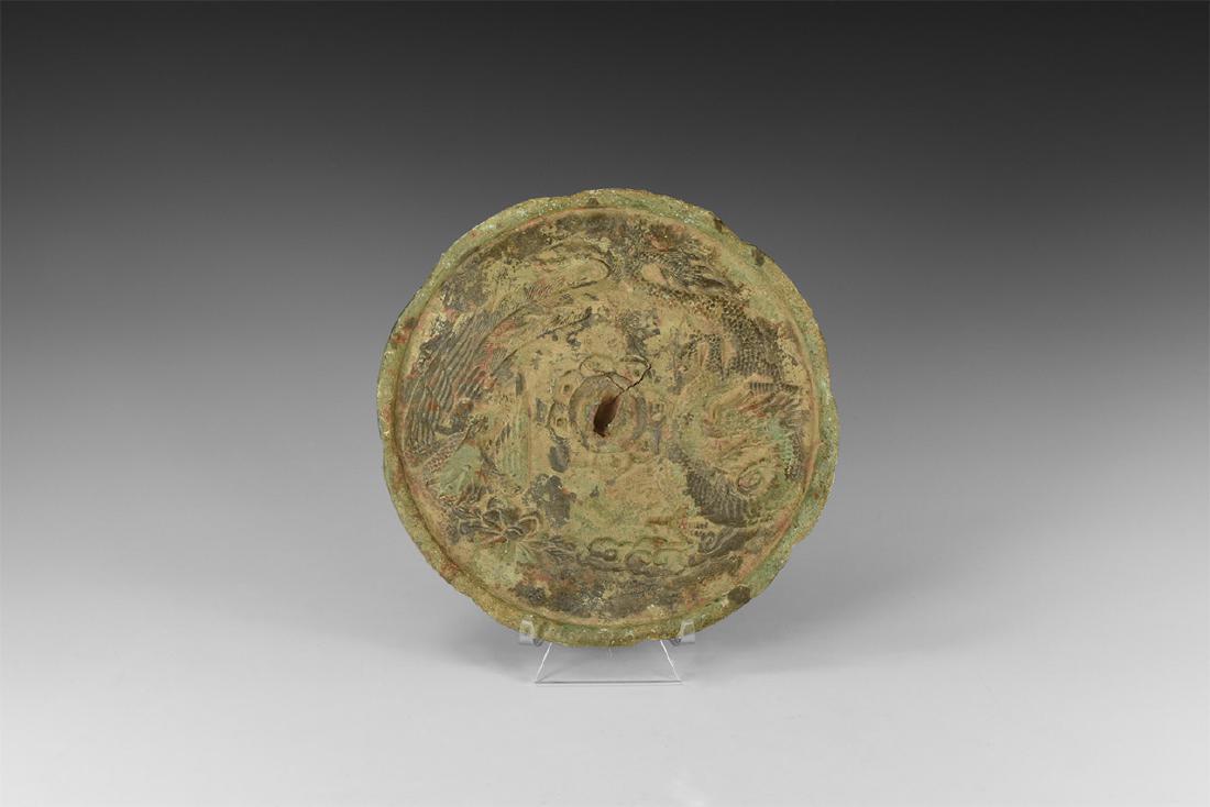 Chinese Mirror with Bird and Dragon (1 of 1)