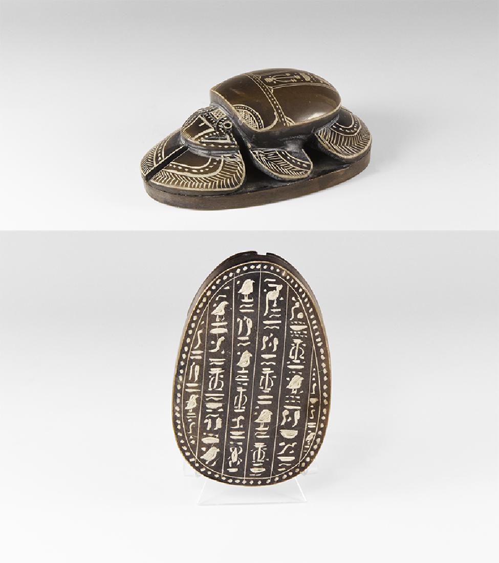 Egyptian Style Hieroglyphic Scarab (1 of 1)