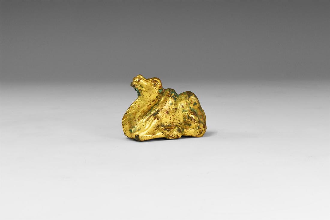 Chinese Han Gilt Lying Camel Figure (1 of 1)