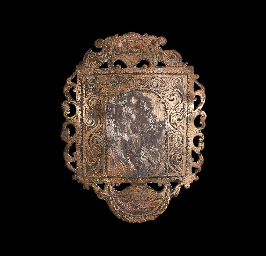 Roman Gilt Decorated Mirror (1 of 1)