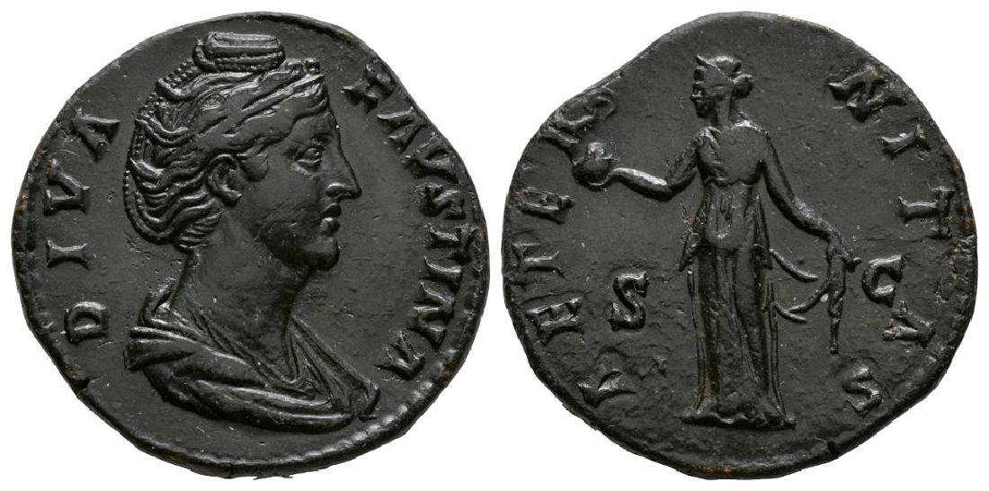 Faustina I - Aeternitas Sestertius (1 of 1)