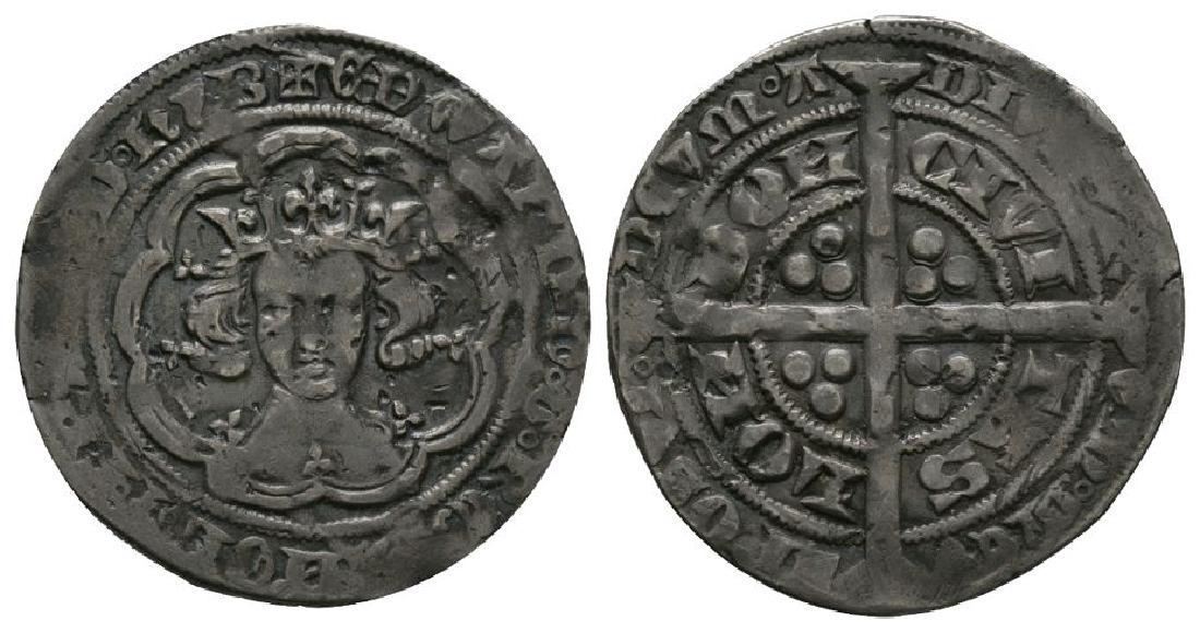 Medieval - Edward III - London - Pre Treaty Groat (1 of 1)