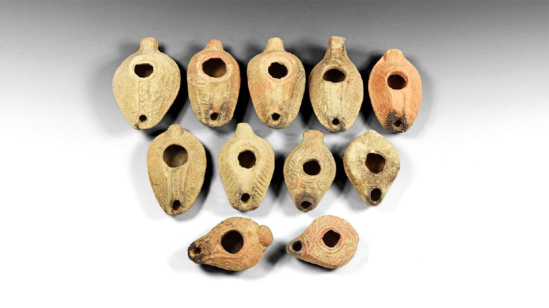 Roman to Byzantine Slipper Oil Lamp Collection (1 of 1)