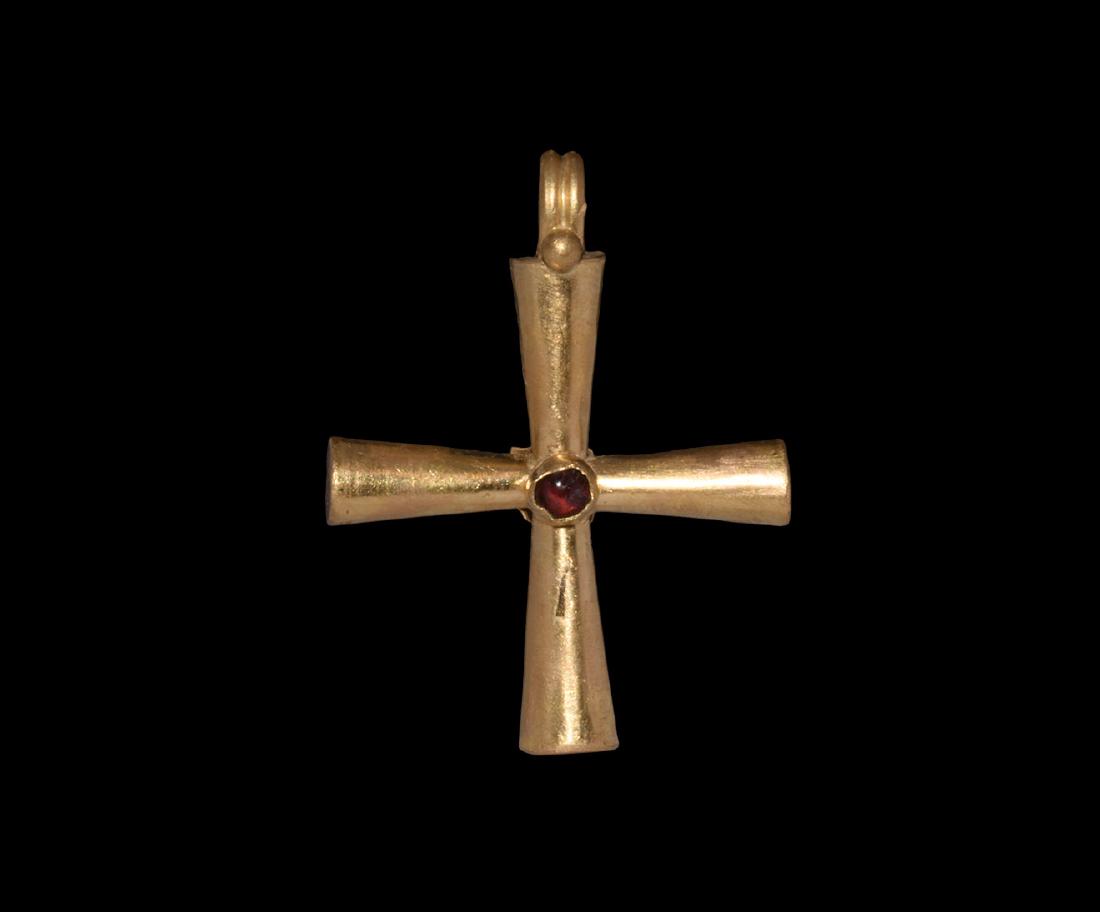 Byzantine Gold Cross with Garnet (1 of 1)