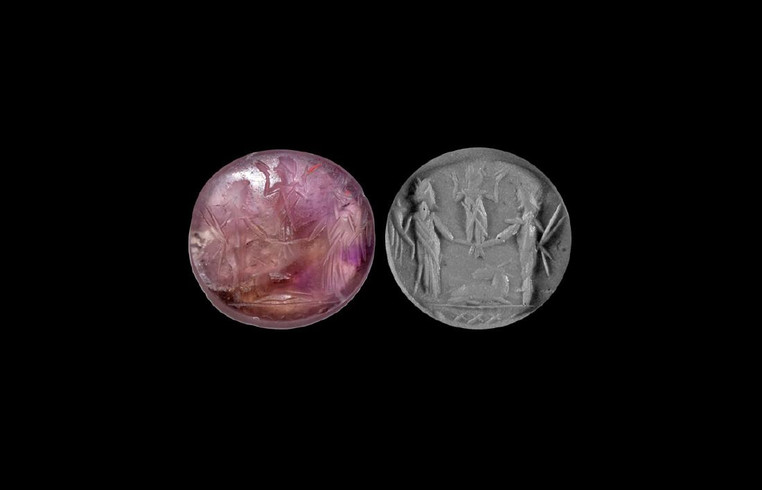 Roman Intaglio Gem with Deities (1 of 1)
